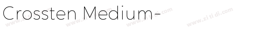 Crossten Medium字体转换